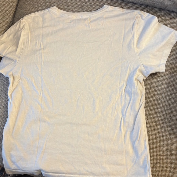3for15 Re/done Cream White Graphic Tee with Comic Print Size M - Picture 3 of 3